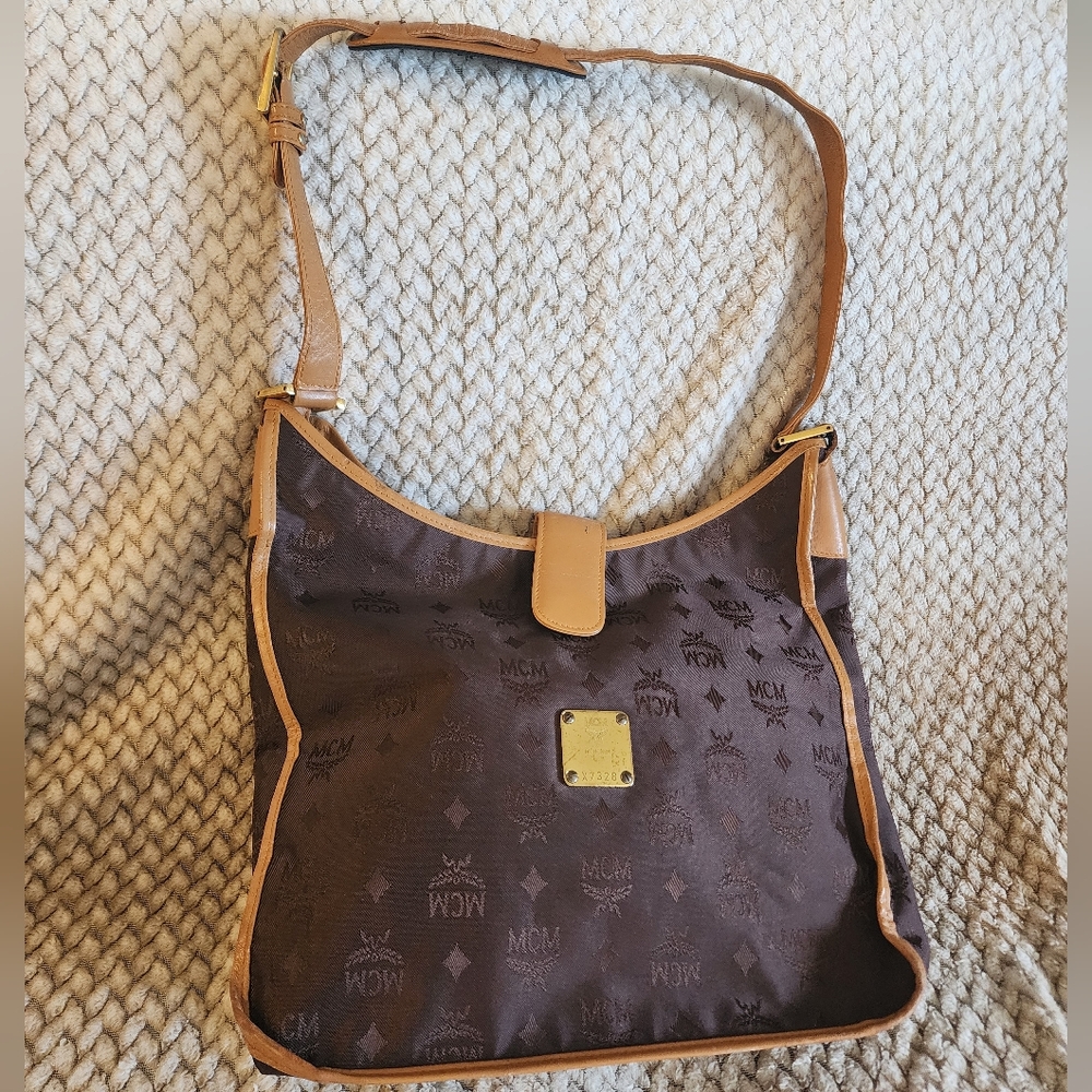 MCM Brown and Tan Shoulder Bag